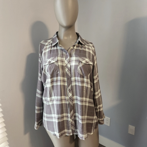 Challis Button Down Long Sleeve Shirt - Picture 6 of 10